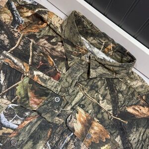 Guide Gear Mossy Oak Men's 2XLT Sleeve Hunting Guide Shirt Camo Button Front